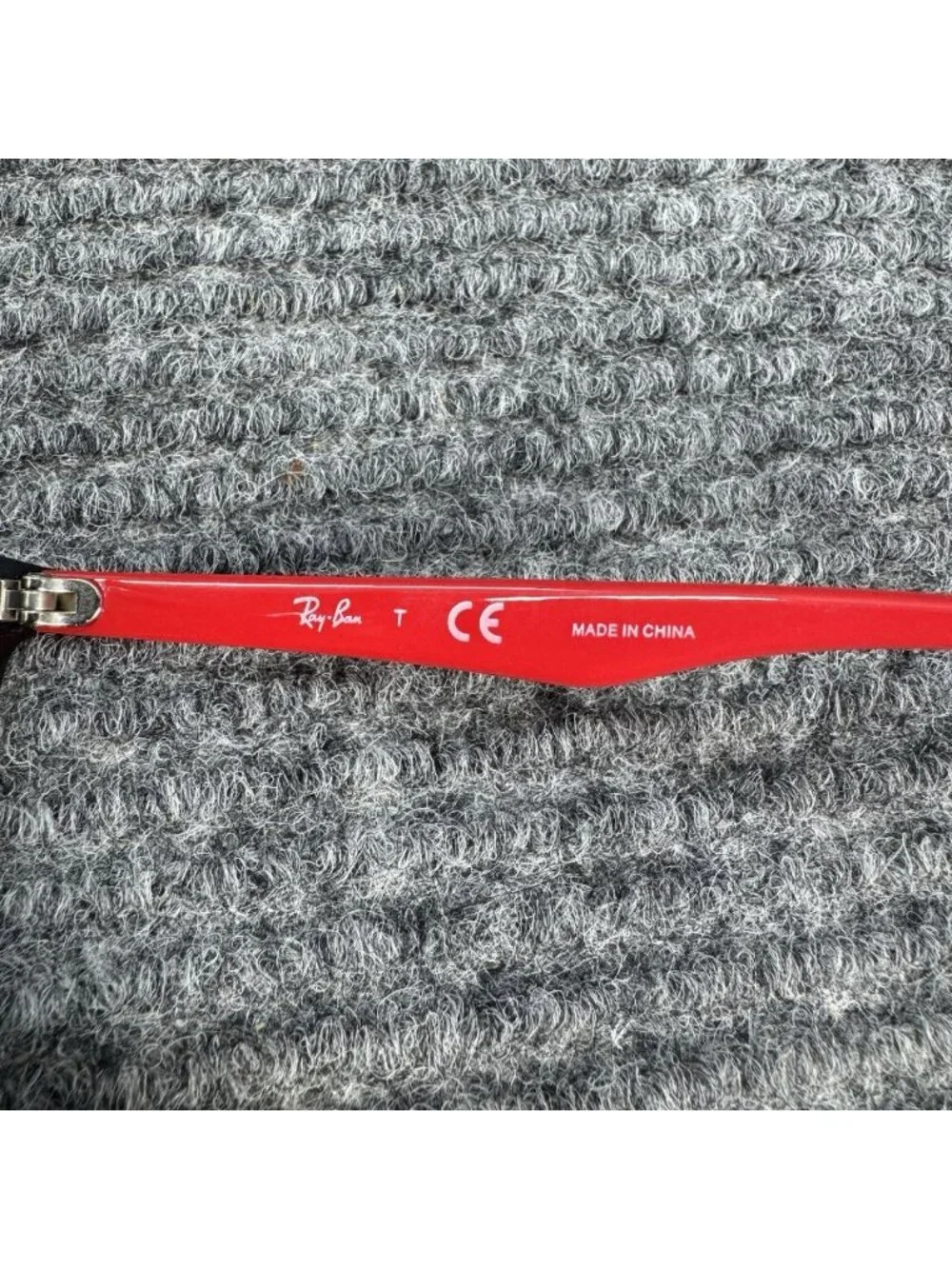 Ray-Ban Jr Kids Eyeglasses FRAMES ONLY Black Red RB 1553 3725 46-16-130 Full Rim